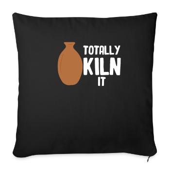 Total Kiln It Funny Ceramics - Housse de coussin décorative 45 x 45 cm - noir - Devant
