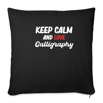 Keep Calm and Love Calligraphy Artisan - Sofa pillowcase 17,3'' x 17,3'' (45 x 45 cm) - black - Front