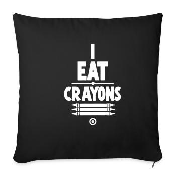 I Eat Crayons 16 - Sofakissenbezug 45 x 45 cm - Schwarz - Vorne