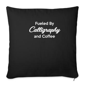 Driven by calligraphy and coffee craftsmanship - Sofa pillowcase 17,3'' x 17,3'' (45 x 45 cm) - black - Front