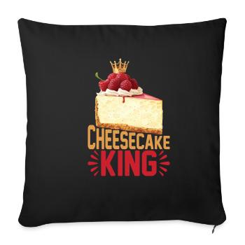 Gâteau au fromage King 12 - Housse de coussin décorative 45 x 45 cm - noir - Devant