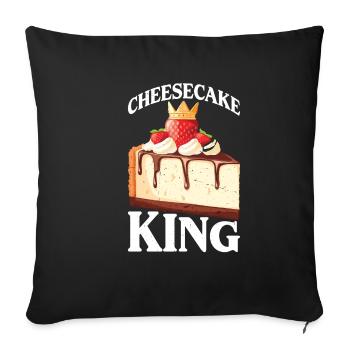 Gâteau au fromage King 13 - Housse de coussin décorative 45 x 45 cm - noir - Devant