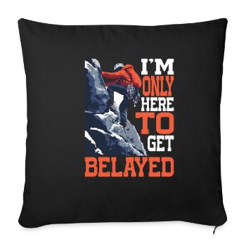 Je ne suis là que pour me faire assurer 7 - Housse de coussin décorative 45 x 45 cm - noir - Devant