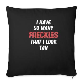 I have so many freckles that I like - Sofa pillowcase 17,3'' x 17,3'' (45 x 45 cm) - black - Front