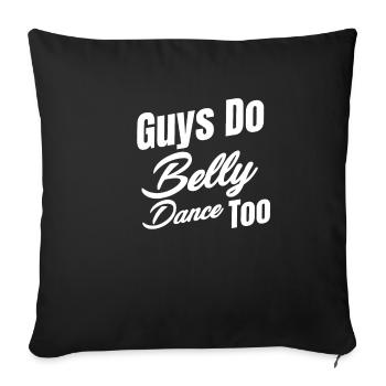 Guys Make Belly Dance To Funny Dancer Egypt - Sofa pillowcase 17,3'' x 17,3'' (45 x 45 cm) - black - Front
