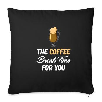 Die Kaffeepause Zeit Für Sie Cafecito Espresso - Sofakissenbezug 45 x 45 cm - Schwarz - Vorne