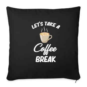 Let's take a coffee break Cafecito - Sofa pillowcase 17,3'' x 17,3'' (45 x 45 cm) - black - Front