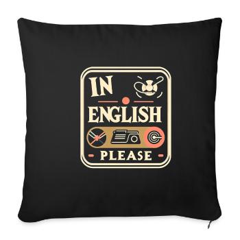 In English Please! 10 - Sofakissenbezug 45 x 45 cm - Schwarz - Vorne
