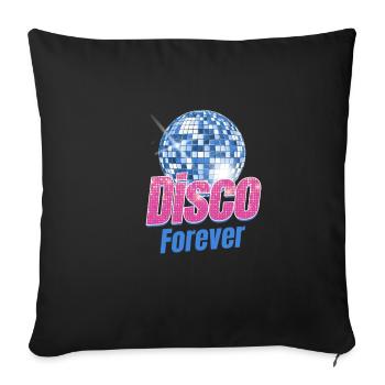 Disco Forever Lover Classic Groovy Vintage - Sofakissenbezug 45 x 45 cm - Schwarz - Vorne