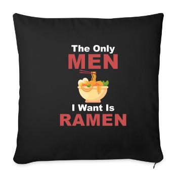 Les seuls hommes que je veux, c’est - Housse de coussin décorative 45 x 45 cm - noir - Devant