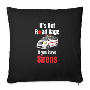 Ce n’est pas un ambulancier enragé - Housse de coussin décorative 45 x 45 cm - noir - Devant