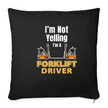 I'm not screaming, I'm a - Sofa pillowcase 17,3'' x 17,3'' (45 x 45 cm) - black - Front