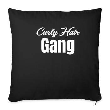 Curly Hair Gang Melanized Wavy Afro - Sofa pillowcase 17,3'' x 17,3'' (45 x 45 cm) - black - Front