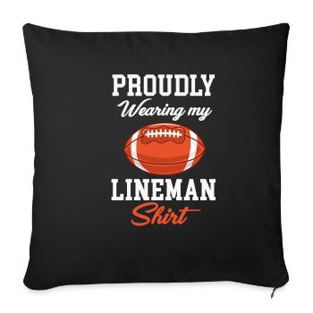 Pancakes Distribute Funny - Sofa pillowcase 17,3'' x 17,3'' (45 x 45 cm) - black - Front