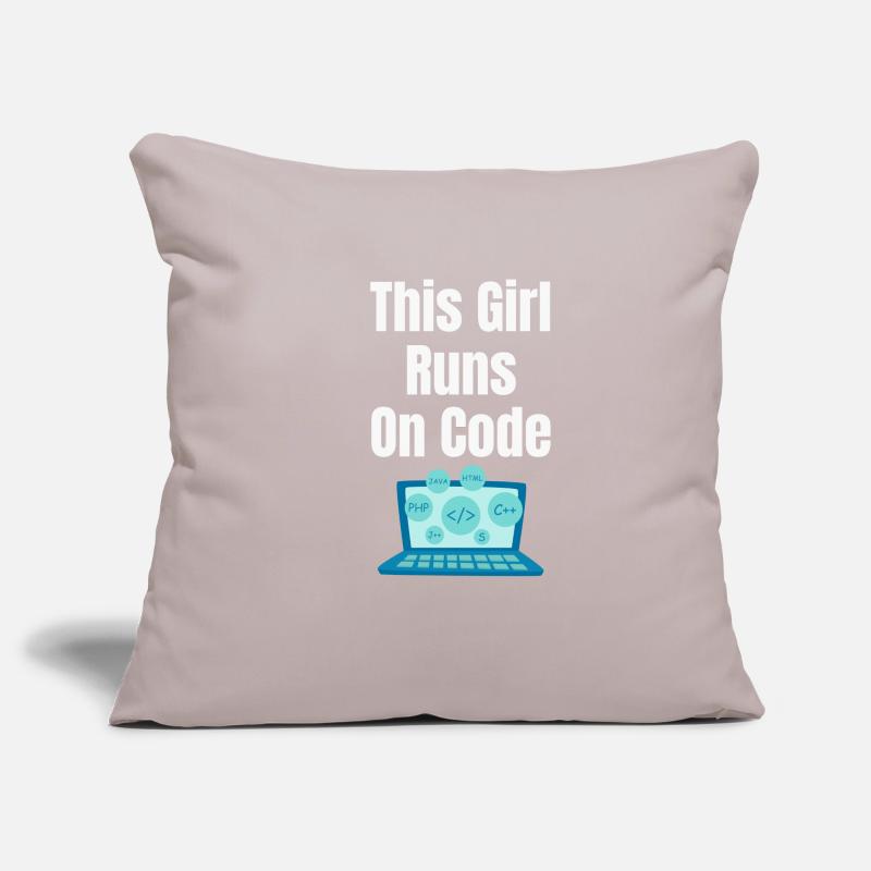 Dieses Mädchen Läuft Auf Codes Programmierer Sofakissenbezug 45 x 45 cm