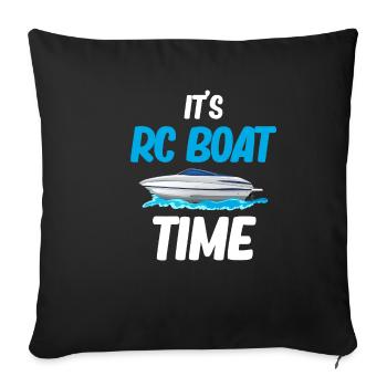 C’est l’heure du bateau rc Capitaine Airboat Lover - Housse de coussin décorative 45 x 45 cm - noir - Devant