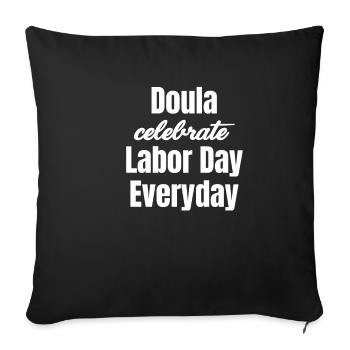 Les doulas célèbrent la grossesse de la - Housse de coussin décorative 45 x 45 cm - noir - Devant