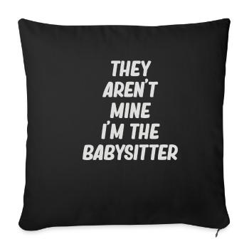 Ce n’est pas la mienne, c’est moi la baby-sitter - Housse de coussin décorative 45 x 45 cm - noir - Devant