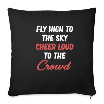 Volez haut dans le ciel, tirez bruyamment sur le - Housse de coussin décorative 45 x 45 cm - noir - Devant