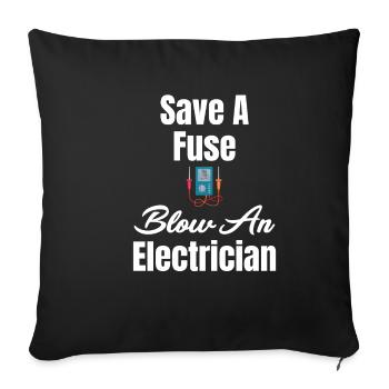 Save a backup breach. One - Sofa pillowcase 17,3'' x 17,3'' (45 x 45 cm) - black - Front