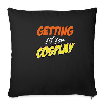 Get Fit for Cosplay Costume Medieval Weaboo - Sofa pillowcase 17,3'' x 17,3'' (45 x 45 cm) - black - Front