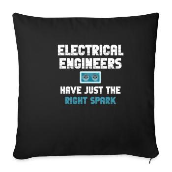 Electrical engineers have just the right thing - Sofa pillowcase 17,3'' x 17,3'' (45 x 45 cm) - black - Front