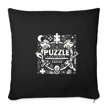 Puzzle Partners Squad 3 - Sofa pillowcase 17,3'' x 17,3'' (45 x 45 cm) - black - Front