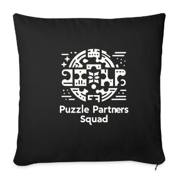 Puzzle Partners Squad - Sofa pillowcase 17,3'' x 17,3'' (45 x 45 cm) - black - Front