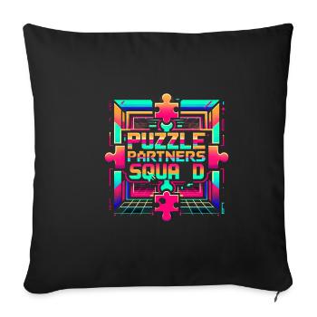 Puzzle Partners Squad 2 - Sofa pillowcase 17,3'' x 17,3'' (45 x 45 cm) - black - Front