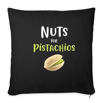 Noix pour pistaches Pistache Lover Topping - Housse de coussin décorative 45 x 45 cm - noir - Devant