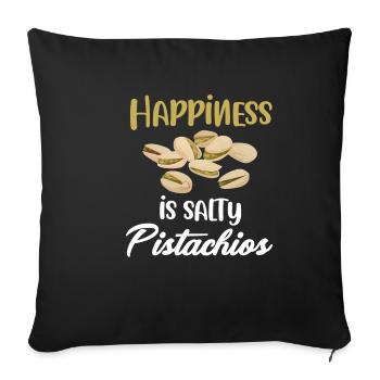Le bonheur, c’est mon amant de pistaches salées avec - Housse de coussin décorative 45 x 45 cm - noir - Devant