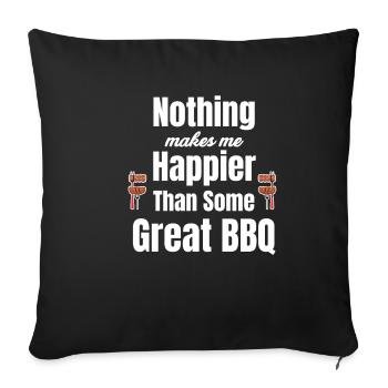 Rien ne me rend plus heureux qu’un grand - Housse de coussin décorative 45 x 45 cm - noir - Devant