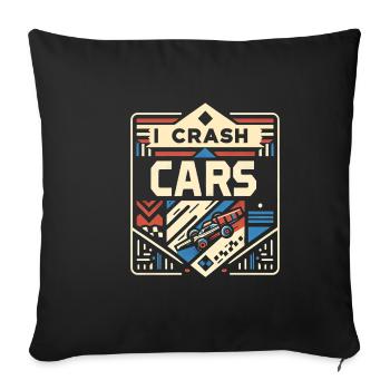 I Crash Cars 10 - Sofakissenbezug 45 x 45 cm - Schwarz - Vorne
