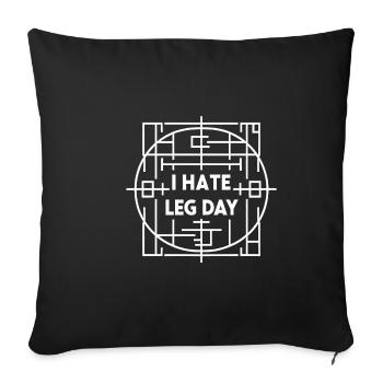 Je déteste les jambes Jour 38 - Housse de coussin décorative 45 x 45 cm - noir - Devant