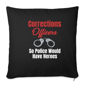 correctional officers to ensure that the police - Sofa pillowcase 17,3'' x 17,3'' (45 x 45 cm) - black - Front