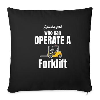 Just a girl who has a - Sofa pillowcase 17,3'' x 17,3'' (45 x 45 cm) - black - Front