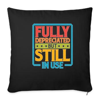 Entièrement amorti mais toujours en cours d’utilisation 30 - Housse de coussin décorative 45 x 45 cm - noir - Devant