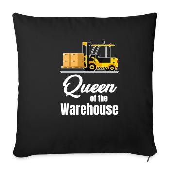 Queen Of The Warehouse Forklift Driver - Sofa pillowcase 17,3'' x 17,3'' (45 x 45 cm) - black - Front