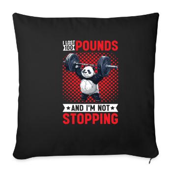 I Lost 100 Pounds And I'm Not Stopping 21 - Sofa pillowcase 17,3'' x 17,3'' (45 x 45 cm) - black - Front