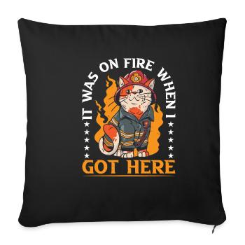 Il était en feu quand je suis arrivé ici 19 - Housse de coussin décorative 45 x 45 cm - noir - Devant