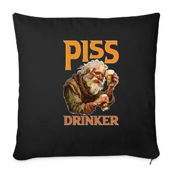 Buveur de pisse 45 - Housse de coussin décorative 45 x 45 cm - noir - Devant