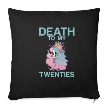 Mort à la vingtaine 2 - Housse de coussin décorative 45 x 45 cm - noir - Devant