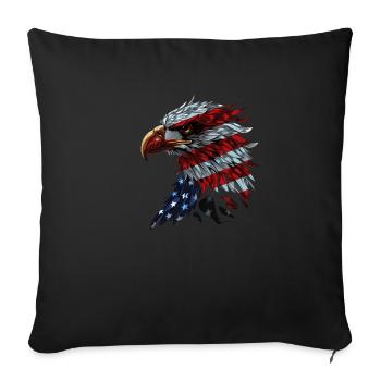 American Flag Freedom Eagle USA Pride 4 - Sofa pillowcase 17,3'' x 17,3'' (45 x 45 cm) - black - Front
