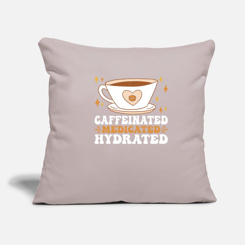 Caffeinated Medicated Hydrated 3 Sofa pillowcase 17,3'' x 17,3'' (45 x 45 cm)