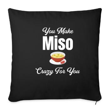 They make miso crazy about Chinese - Sofa pillowcase 17,3'' x 17,3'' (45 x 45 cm) - black - Front