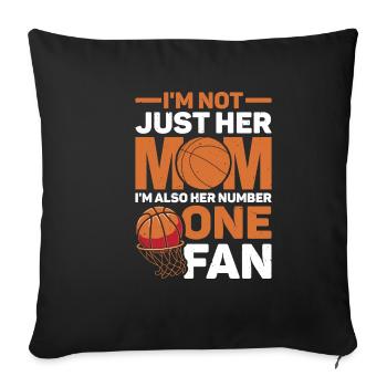 Je ne suis pas seulement sa mère, je suis aussi sa fan numéro un 3 - Housse de coussin décorative 45 x 45 cm - noir - Devant