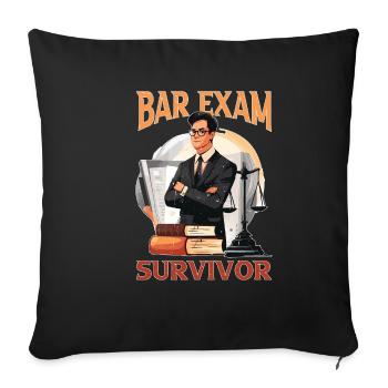 Bar Exam Survivor 5 - Sofa pillowcase 17,3'' x 17,3'' (45 x 45 cm) - black - Front