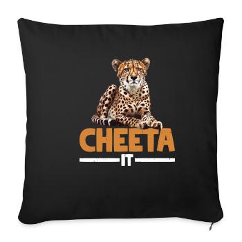 Cheeta It 2 - Sofa pillowcase 17,3'' x 17,3'' (45 x 45 cm) - black - Front