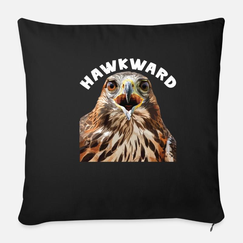 Hawkward 2 - Sofakissenbezug 45 x 45 cm - Schwarz