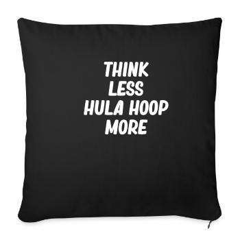 Pensez moins au , plus - Housse de coussin décorative 45 x 45 cm - noir - Devant